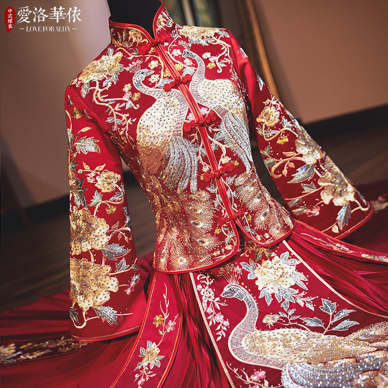 Xiuhe Clothing Bride 2025 New Large Size Chinoiserie Wedding Toast Clothing for Pregnant Women Douyin Dragon and Phoenix Gown Wedding Clothing Wholesale