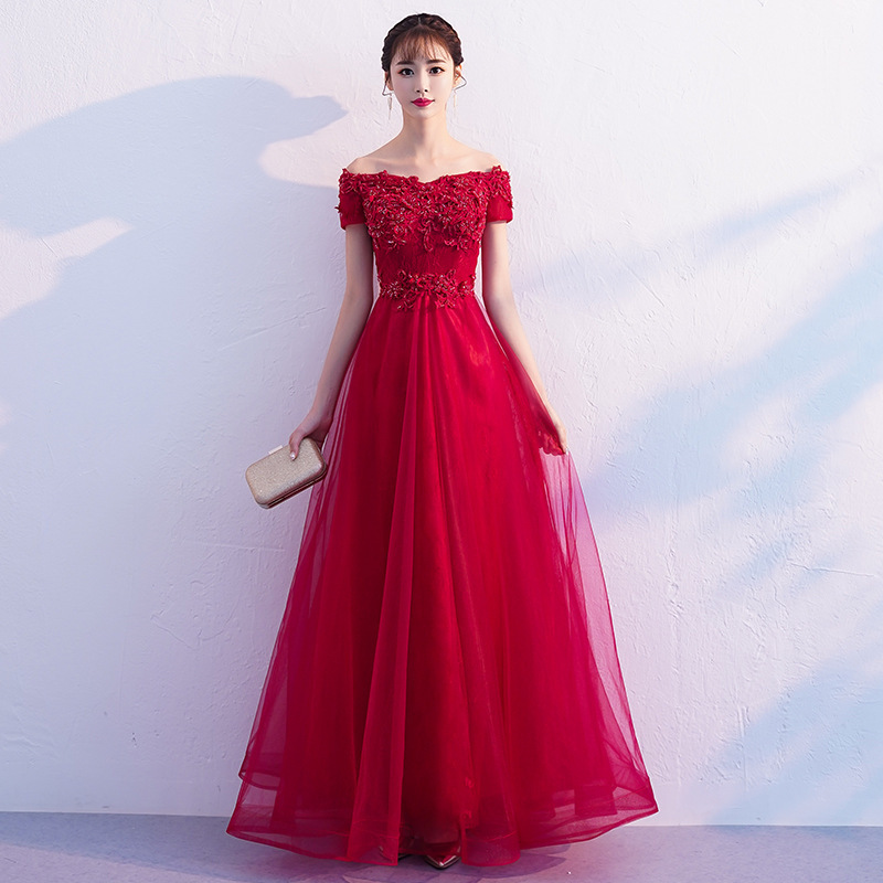 Plus-Size Maternity Dress for Brides, 2026 New Style Off-Shoulder Wedding Gown, Long Evening Dress for Annual Party