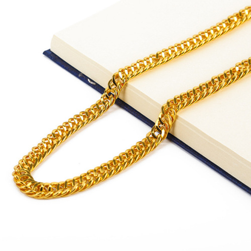 Simulation gold necklace prop, simulation large gold chain bracelet electroplating for photos, funny accessories photography prop for men, trendy