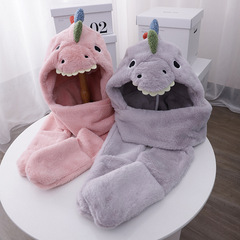 寶寶帽子圍巾一體秋冬加厚保暖童帽圍巾冬季新款 親子帽C0215