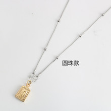 关公观音佛祖吊坠挂链不锈钢泰国佛牌链圆蛇夹圆珠链钛钢男女项链