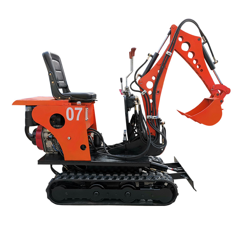 07履带果园电梯微型挖掘机/12马力柴油机/700公斤/农场养殖