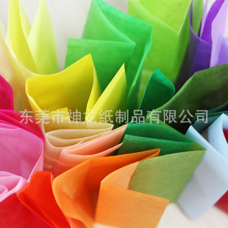 33 colores opcionales de color papel de copia de papel de tejido de papel de pera flor Bola de fuegos artificiales hechos a mano bolsa plegable Personalización de tejido