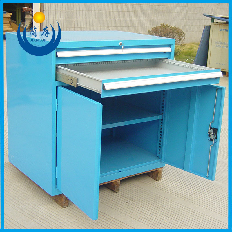 非标生产双轨工位 镀锌导轨工具柜组合工具车满天星孔带分隔抽屉