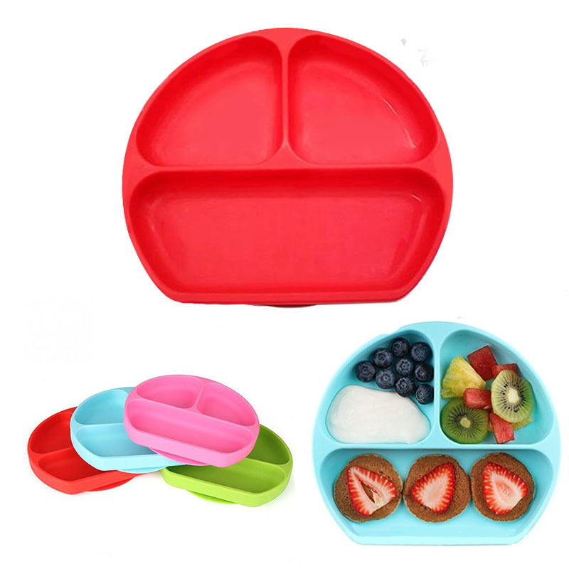 Silicone dinner plate for baby for supplementary food