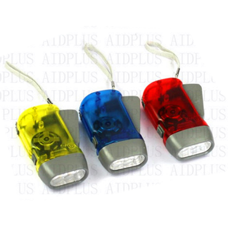 现货三灯手压电筒|透明LED手捏电筒|环保手电筒|手摇发电灯