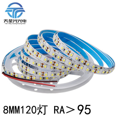 12V24V2835软灯带RA90高显指8mm灯条120灯高亮柔性橱柜灯工厂直销