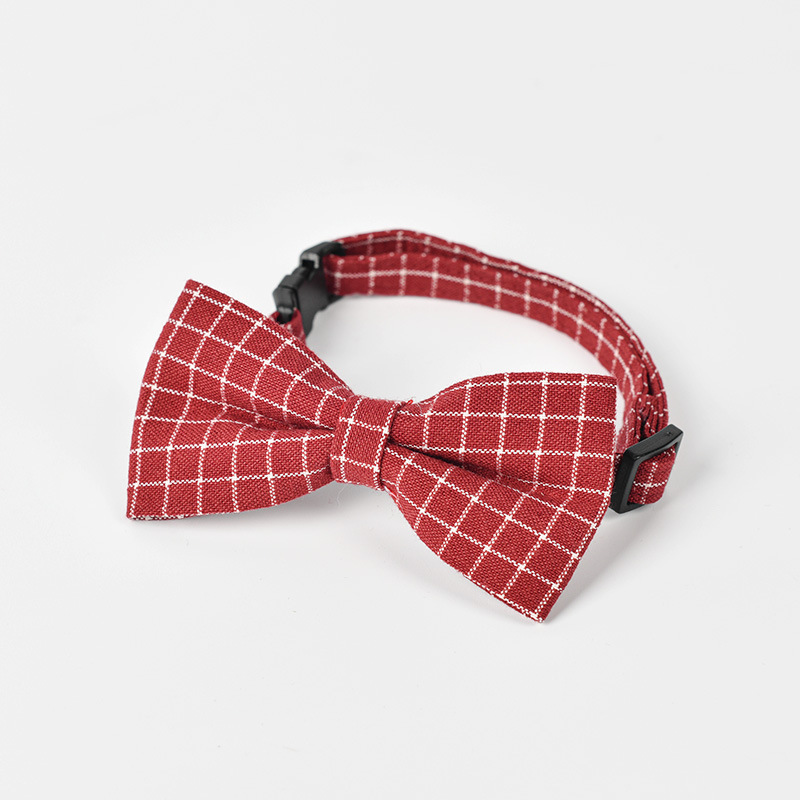 Tedora nuevo arco collar pequeño gato perro ajustable estilo británico Plaid pajarita accesorios para mascotas