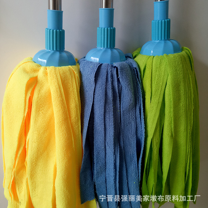 不绣钢杆圆头毛巾拖把超细纤维 纳米布老式一拖净吸水墩布