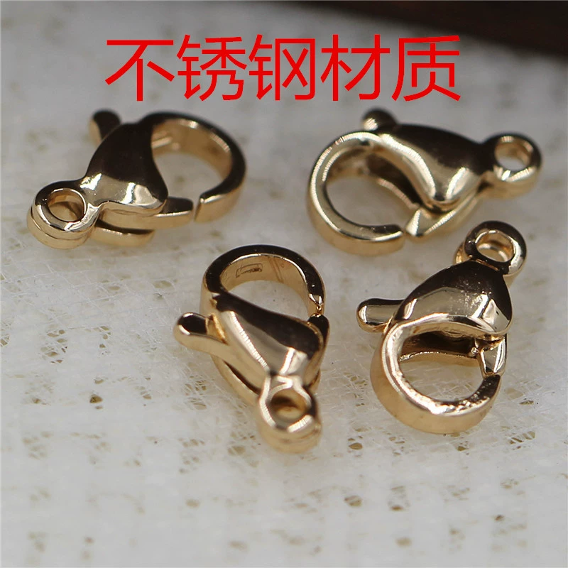 Застежка-лобстер из нержавеющей стали DIY ювелирные аксессуары браслет ожерелье соединение Пряжка Материал сохранение цвета золотые ювелирные изделия соединение Пряжка