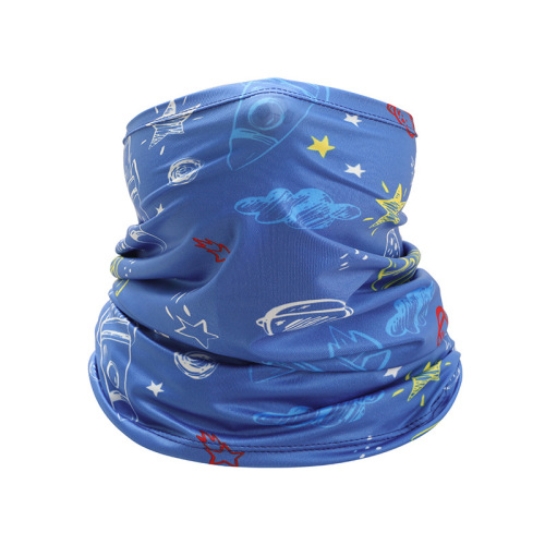 Summer ice silk children's neck scarf for outdoor sports with digital printing cartoon cycling sunscreen mask multifunctional magic headscarf