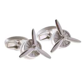 趣味潮流飞机战斗机男士袖扣 老式发动机引擎法式衬衫袖钉袖口