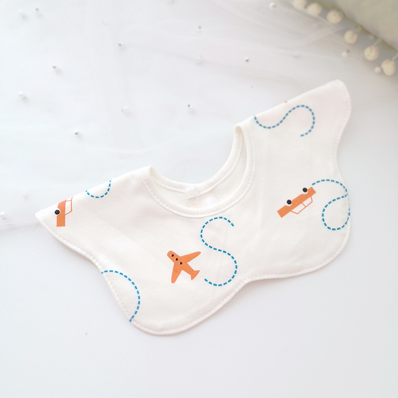 Bebé recién nacido otoño e invierno nuevo estilo flor saliva toalla algodón bebé impermeable escupir babero 360 grados rotación
