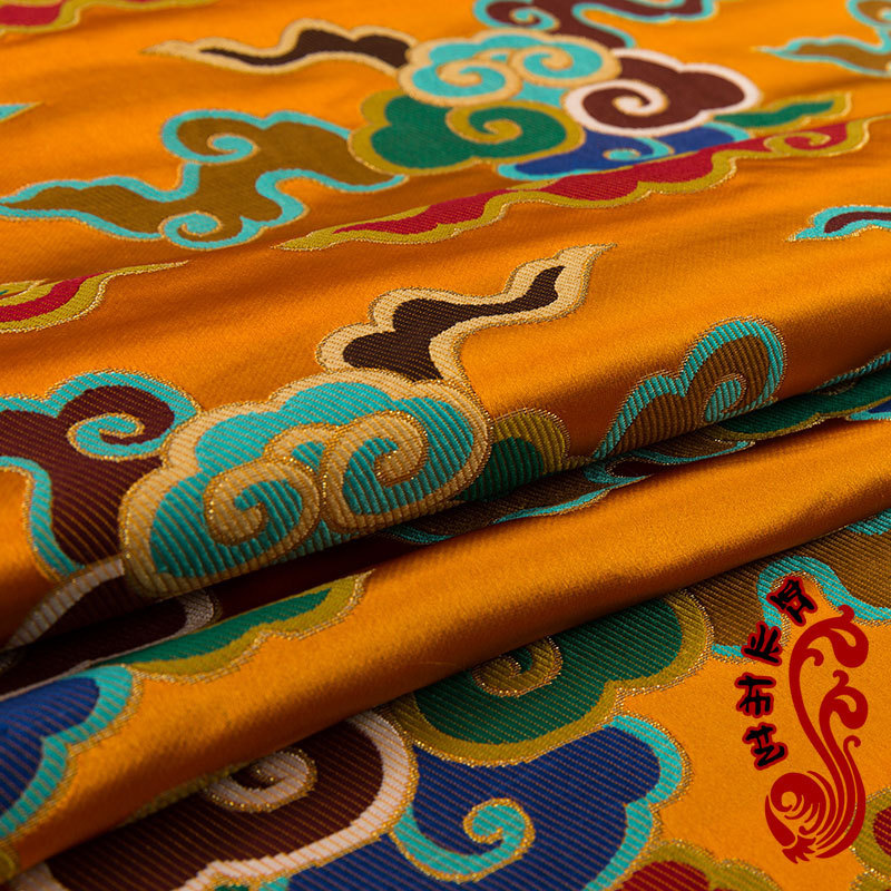 Caiyunduo silk fabric brocade clothing fabric ancient costume Tang suit bride clothing fabric