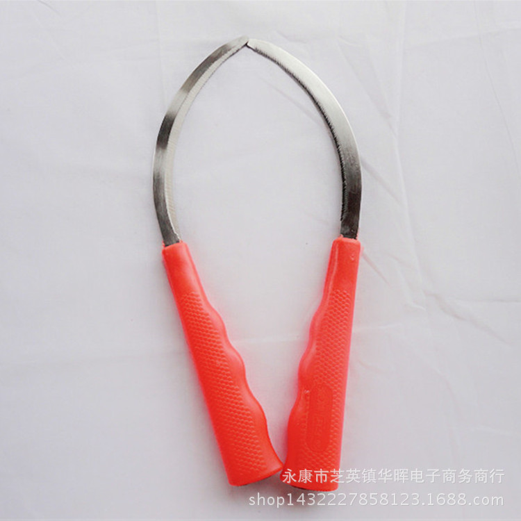 小镰刀小锯镰塑柄32cm不锈钢锄草镰锯齿割草刀农用小禾刀锋利特快