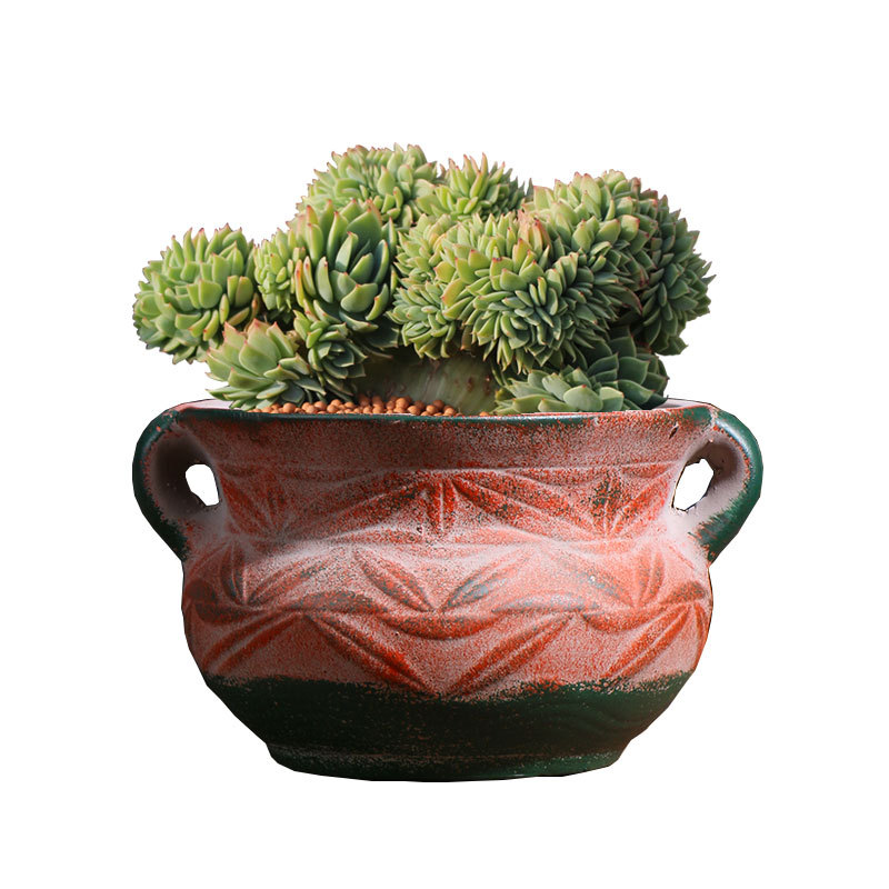12 grandes fabricantes de macetas mediterráneas de carne directa cerámica de carne retrógrada cerámica roja maceta especial al por mayor