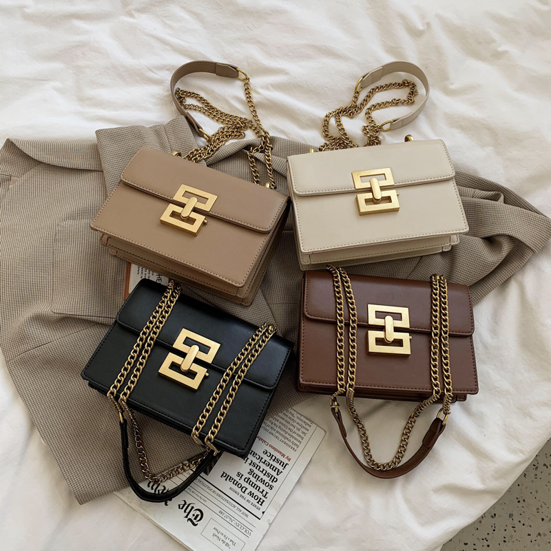 Bolso Pequeño Cuadrado Cruzado para Mujer de PU con Cierre de Bloqueo para Uso Diario image 4