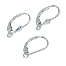 925纯银法式耳环时尚diy银配件法国耳钩D字形耳扣勾饰品配件首饰