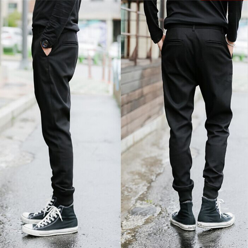 New Men's Korean Style Foot Pants Boots Pants Slim-fit Fashion Casual Tapered Pants
