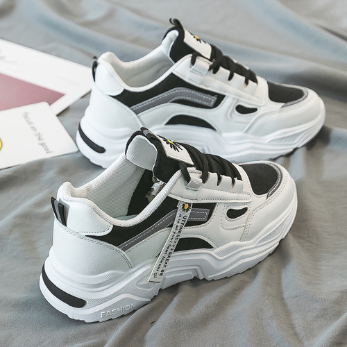 Dad Shoes Women's Ins Trend 2024 Spring New Versatile Thick Sole Student Casual Shoes Sports Shoes Wholesale