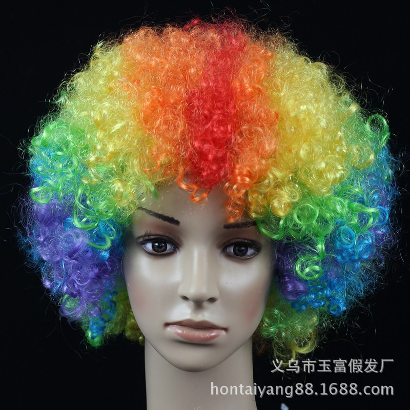 Factory direct wig explosive head party supplies clown wig fans Halloween makeup Halloween props