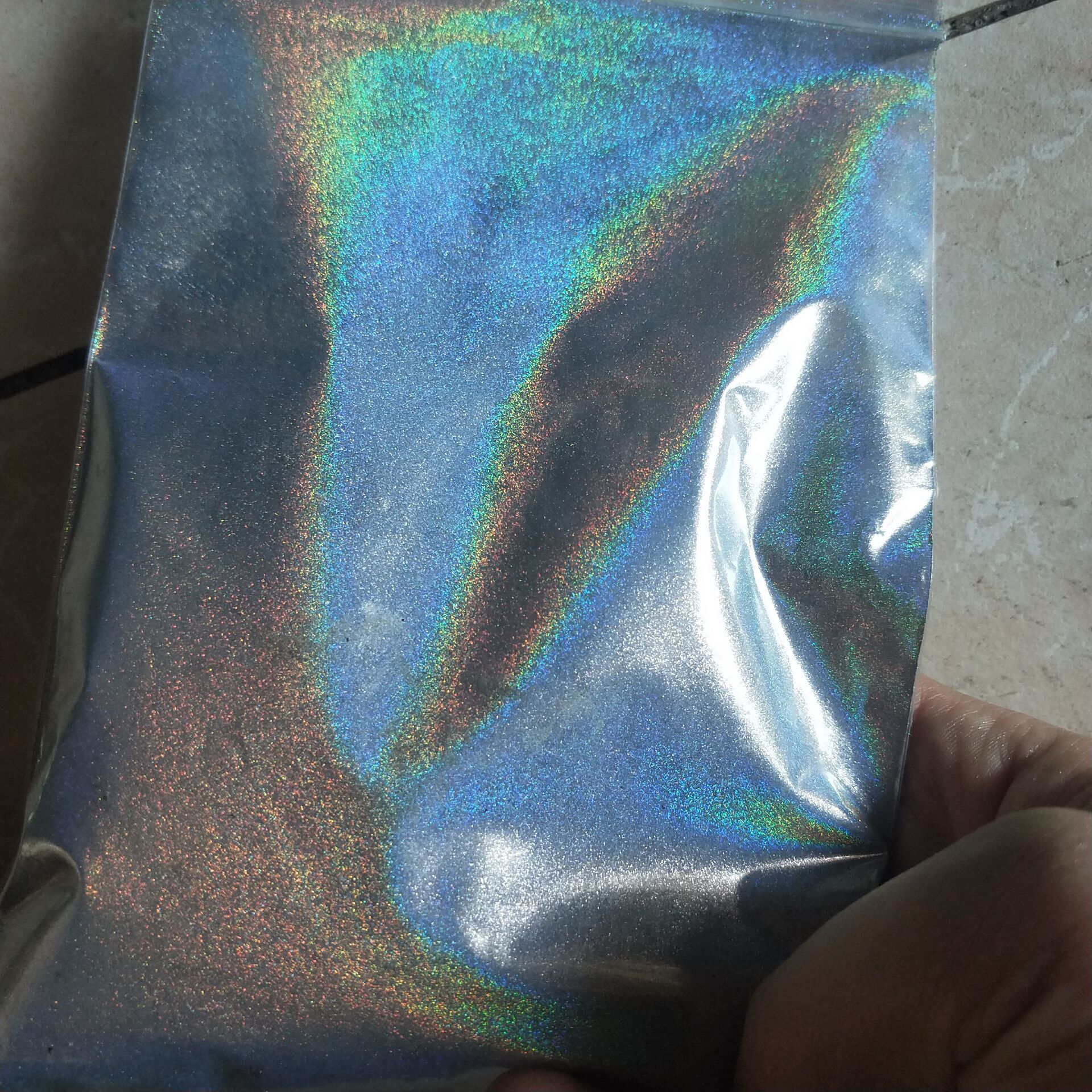 实拍20um镭射粉七彩镭射细粉彩虹粉汽车改色水彩油墨1g/瓶