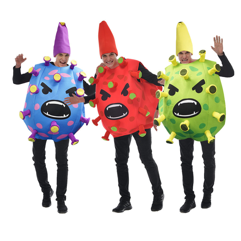2022 Halloween New Plays Coronavirus Funny Party Costume Red Dragon Fruit Prop Stage_voghion.com