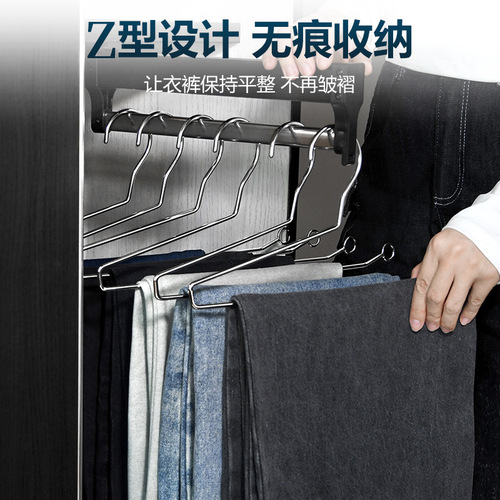 Z-shaped trouser rack clothes drying rack indoor drying rack stainless steel clothes drying rack sock clip multifunctional clothes hanger with clip wholesale