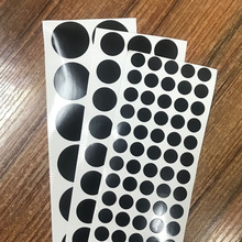 黑色pvc圆点不干胶贴纸模切 防水 pvc不干胶圆形封口标签贴印刷