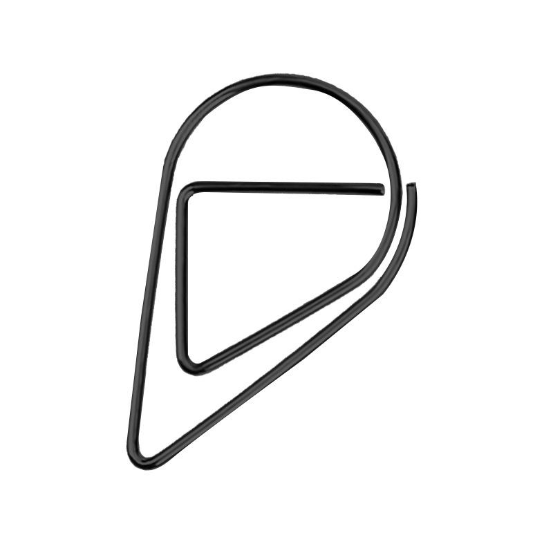 Color tamaño pequeño clip de papel en forma de gota galvanoplastia primavera acero sigleton clip de papel al por mayor de fábrica no es fácil de romper