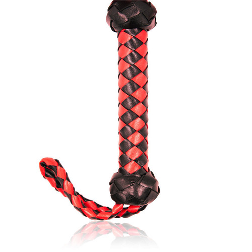 Factory direct sales bondage toy flirting whip loose shot red leather black whip female utensils for flirting