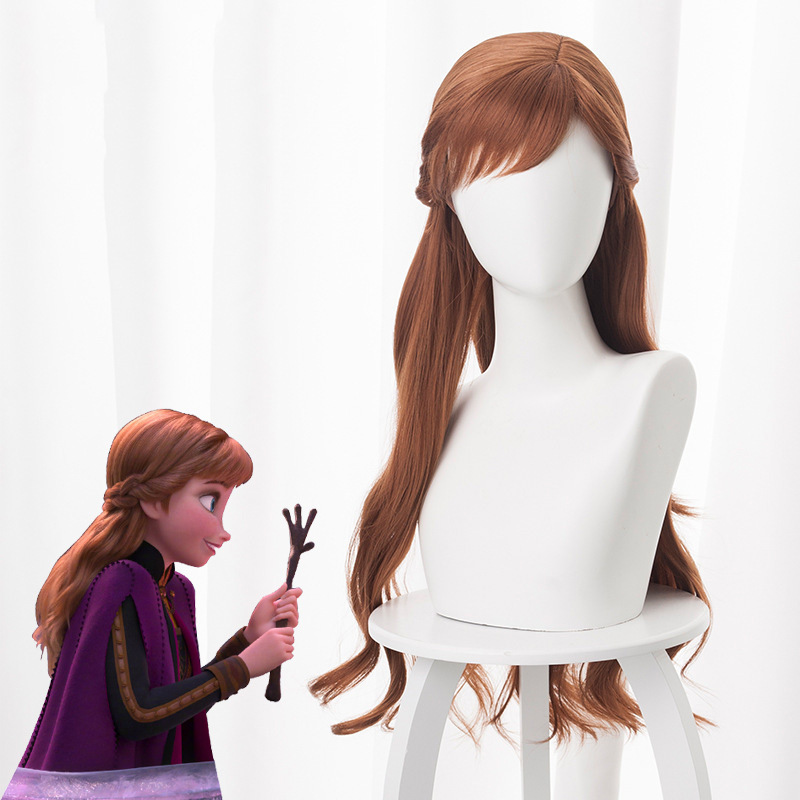 Frozen 2 Frozen 2 Princess Anna 336E Brown Side Split Bangs Braid cos Anime Wig Frozen 2 Frozen 2 Princess Anna 336E Brown Side Split Bangs Braid cos Anime Wig