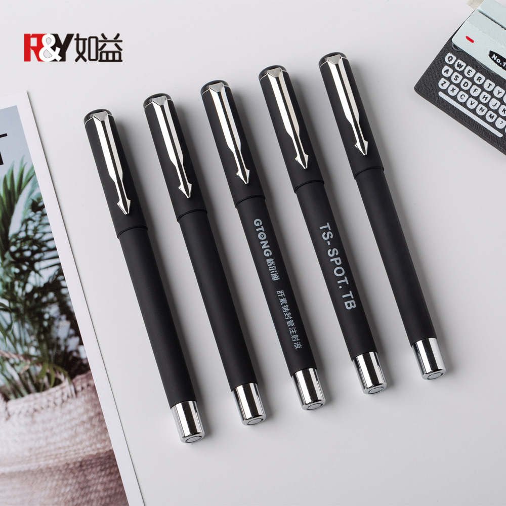 Gel Pen Custom logo Advertising Pen 0.5mm Black Sign Pen High-grade Student Carbon Pen Custom Pen