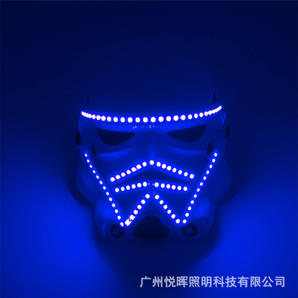 Máscara Luminosa LED de Star Wars, COSPLAY, Temática de Película, Juego de Rol, Accesorios Luminosos, Máscara Luminosa