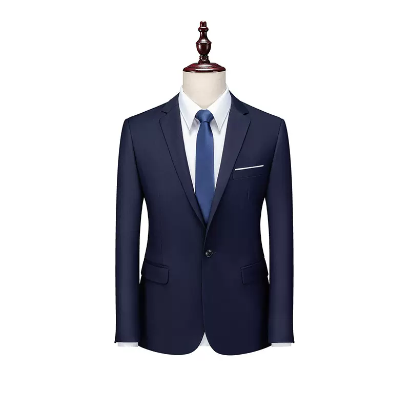 男士西装商务正装单上衣西服修身职装结婚伴郎服黑灰深蓝