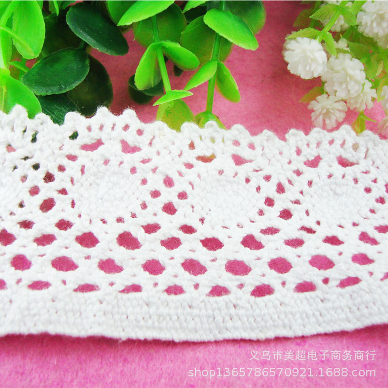 厂家现货5.2cm棉线花边森系裙边袖口服饰家纺抱枕童装帽饰DIY手工