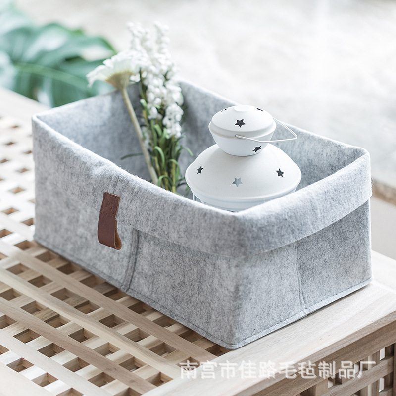 Cesta de almacenamiento de fieltro cesta de almacenamiento de ropa sucia caja de artículos diversos de almacenamiento de fieltro fábrica al por mayor