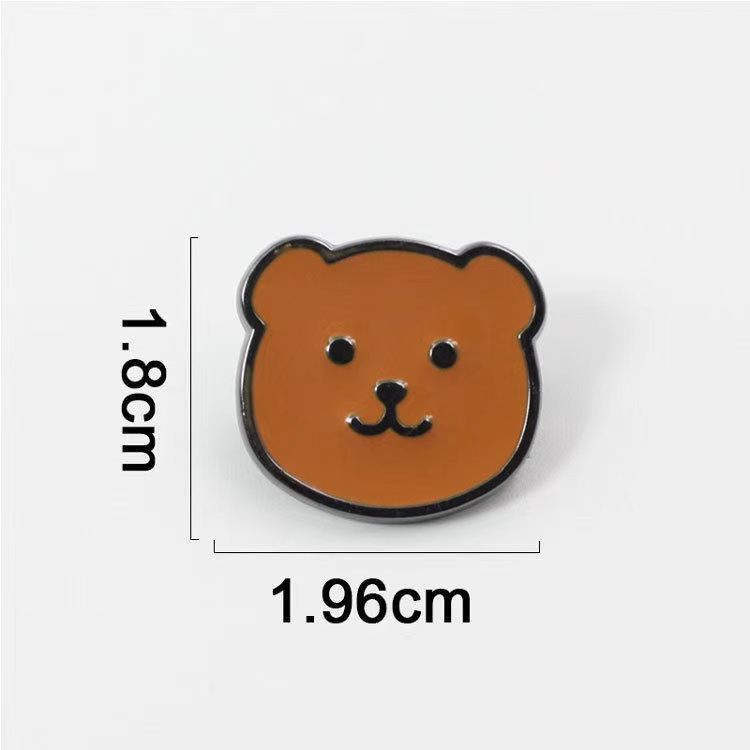 작은 다크 브라운 곰 머리 CK69