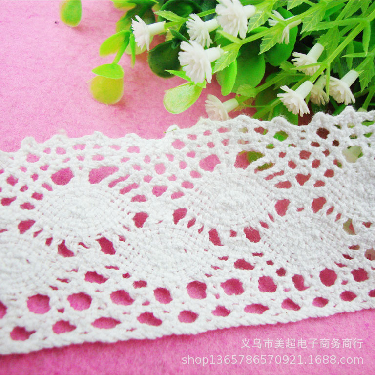 现货厂家直发棉线机织花边袖口领口袖套家纺辅料手工发饰发饰童装