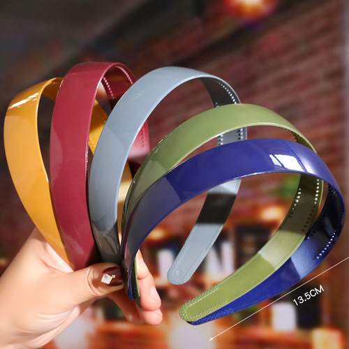 Internet-famous hair accessories women's wavy simple solid color headband Korean style matte non-slip face-washing headband simple versatile headwear
