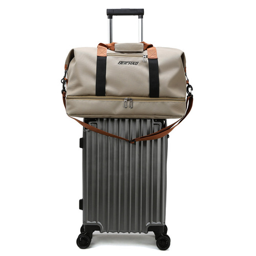 Cross-border travel bag Korean version hand-held short trip travel luggage bag large capacity lightweight dry-wet separation sports fitness bag