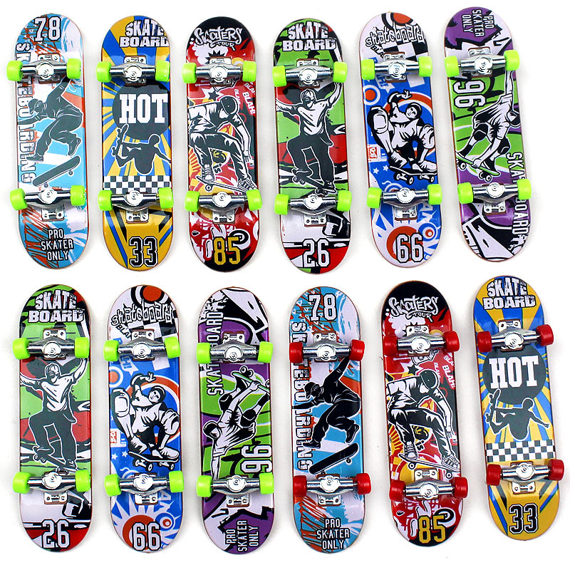 Factory supply wholesale alloy finger skateboard desktop plastic fingertip skateboard educational toys cross-border explosions