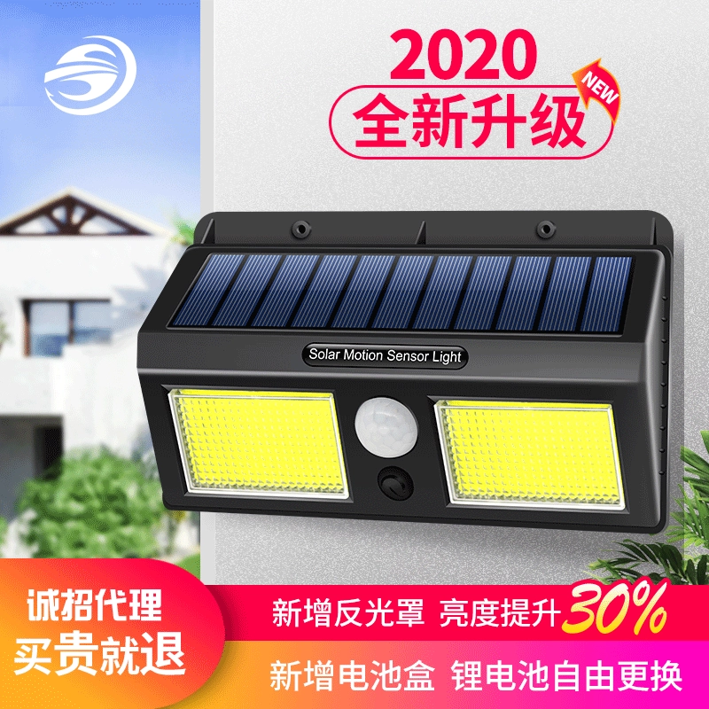 Солнечно-питаемая LED-галлюцинацияTravel светодиодная физиологическая индукционная лампа, сверхяркая разделённая бра для беседки, сенсор человека