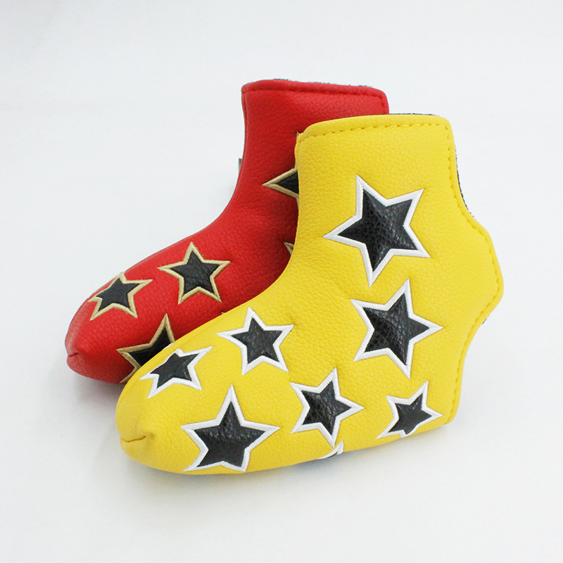 Directo de fábrica Golf Club cubierta PU putter cubierta estrella bordado Diseño transfronterizo Amazon Venta caliente