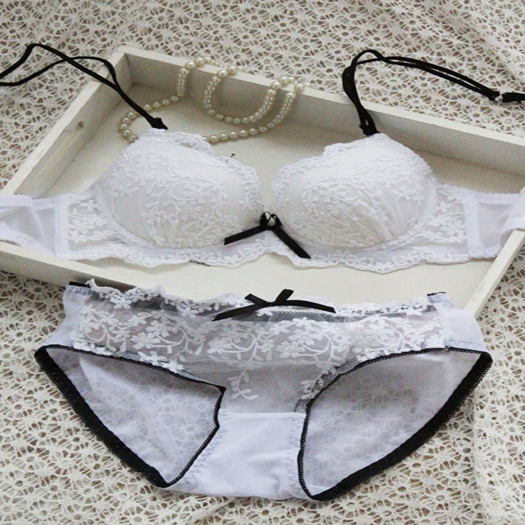 Underwear, set, sexy push up bra, European style, with embroidery