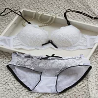 Underwear, set, sexy push up bra, European style, with embroidery