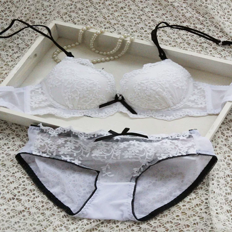 Underwear, set, sexy push up bra, European style, with embroidery