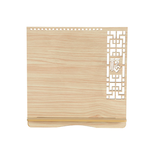 Desk Calendar Base, Business Card Base, Solid Wood Desktop Ornament Base, Notes Bracket, Creative Bracket, Customized LOGO