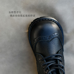 真皮兒童英倫馬丁靴男童皮靴女童公主鞋冬款保暖棉靴單靴頭層牛皮