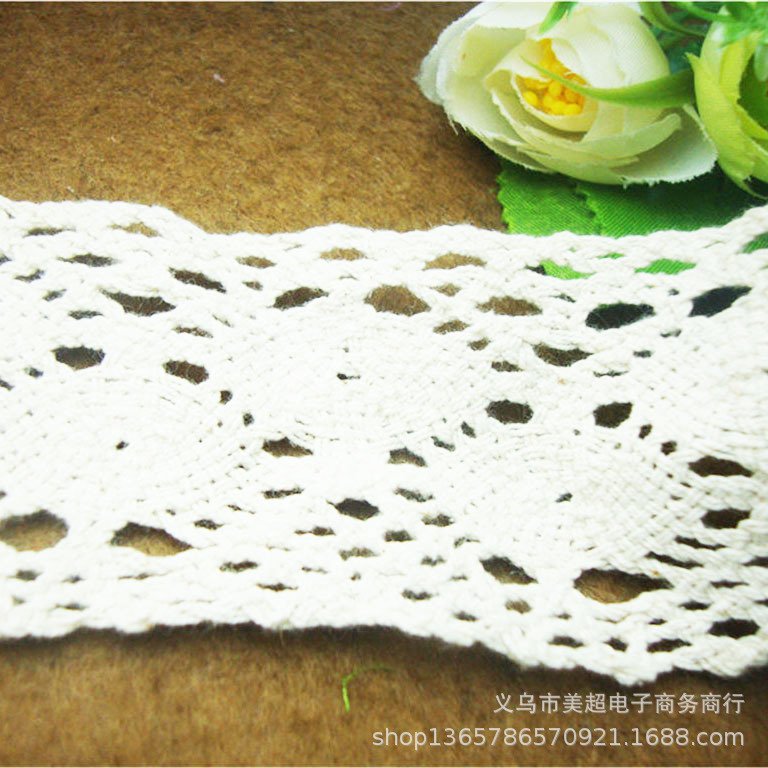 精美女装蕾丝手工机织袖口裙摆家纺布艺软饰 刺绣棉线花边辅料